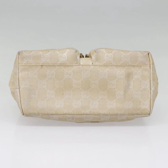 GUCCI GG Canvas Hand Bag Beige Silver 002 1080 Auth fm3872 - Picture 9 of 15